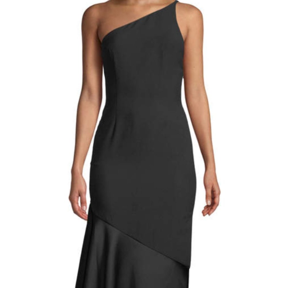 Solace London Violeta One-Shoulder Split Maxi Dress